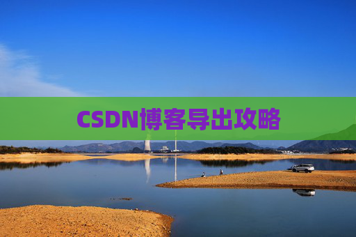 CSDN博客导出攻略